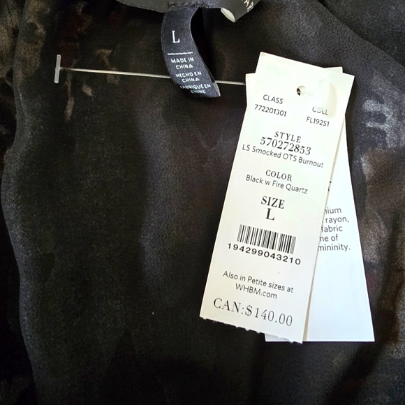 NWT White House Black Market Off Shoulder Blouse - Picture 12 of 15